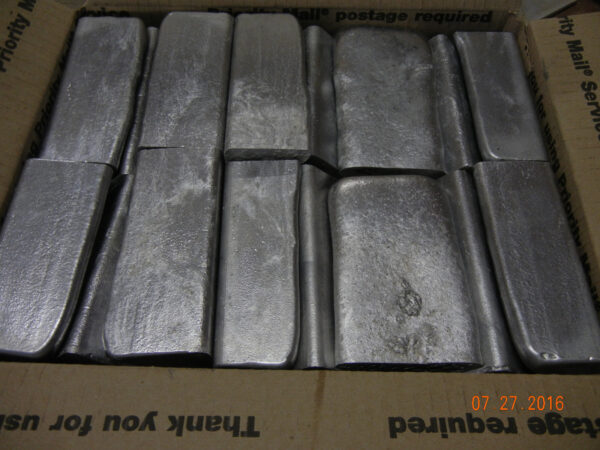41+lb "NEAR 356"  Casting Grade Aluminum Ingots CUT IN HALF