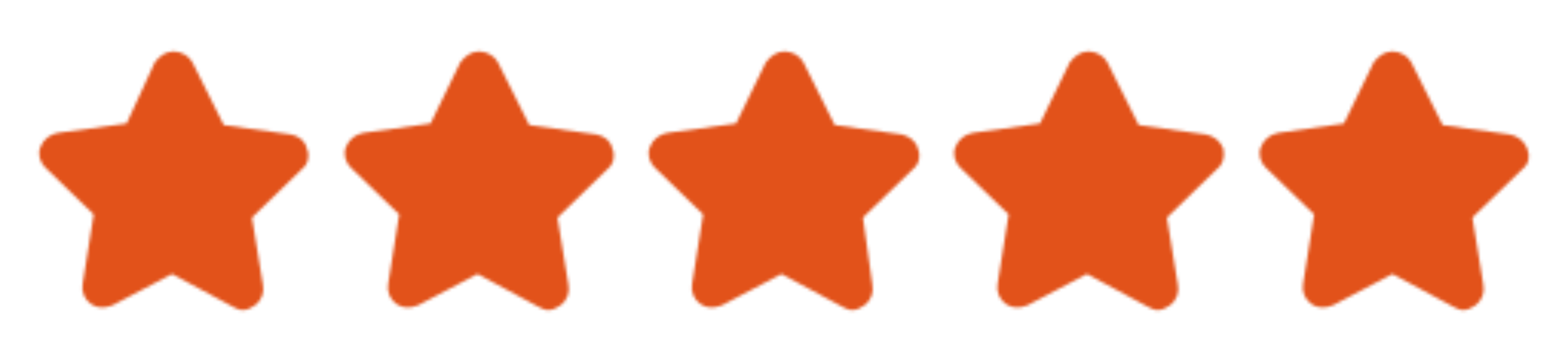 Row of five orange stars
